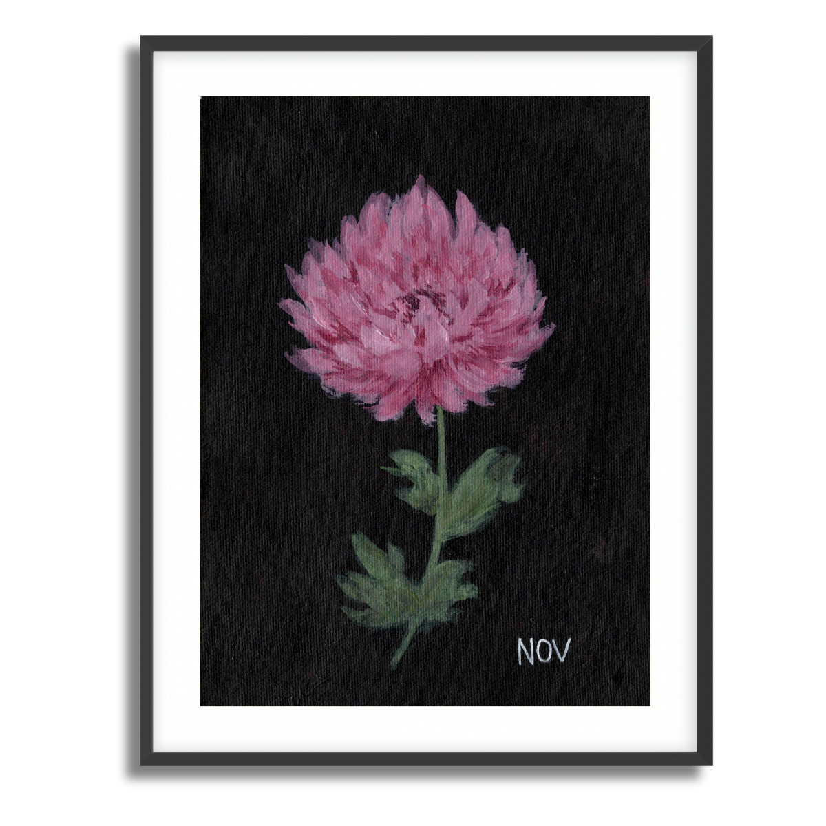We Remember November Birth Flower Fine Art Paper Print