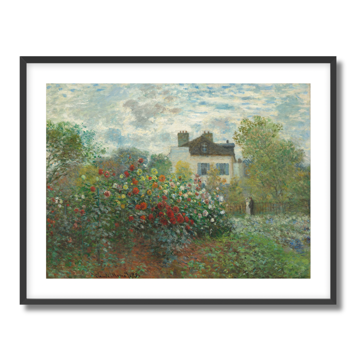 The Artists Garden in Argenteuil by Claude Monet 1873 Fine Art Paper Print