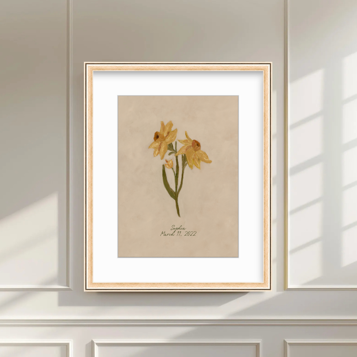 March Birth Flower Premium Fine Art Paper Print