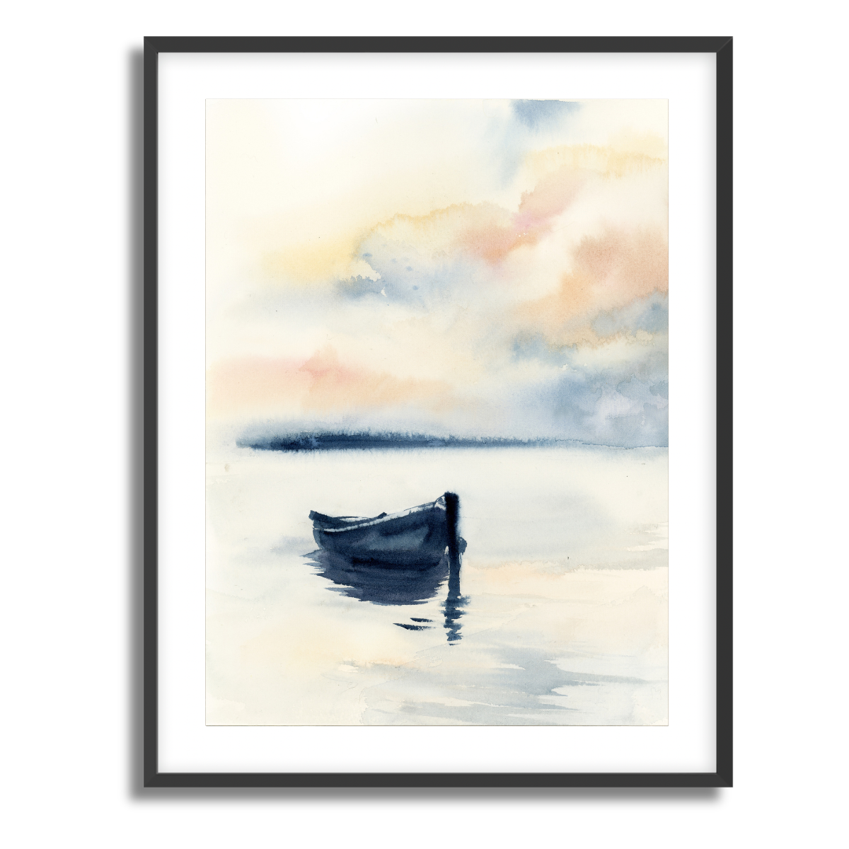 Lonely Boat Fine Art Paper Print