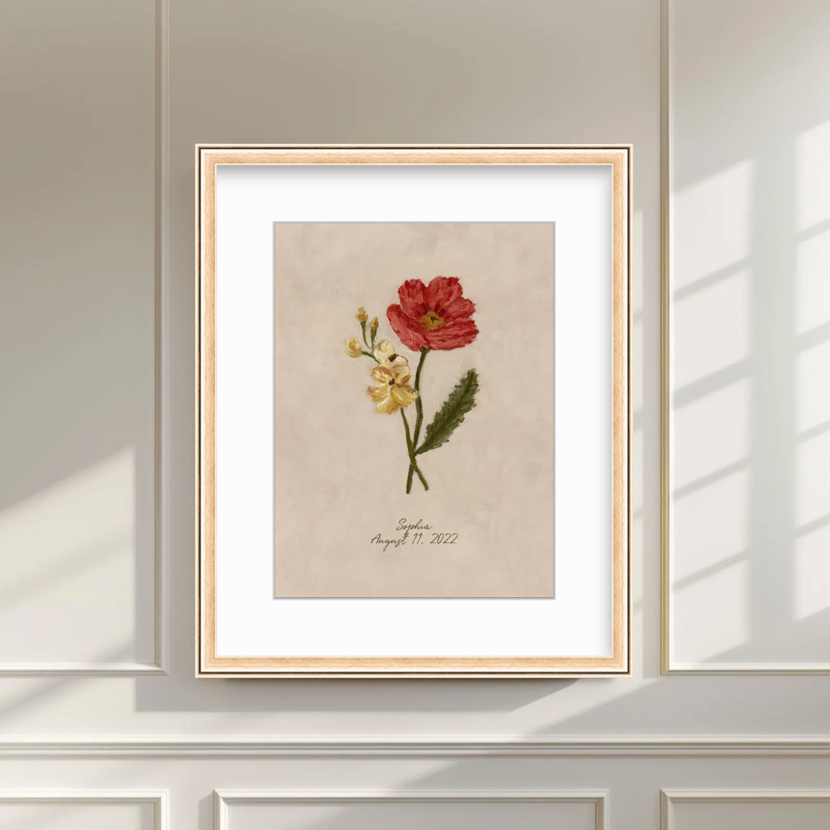 August Birth Flower Premium Fine Art Paper Print