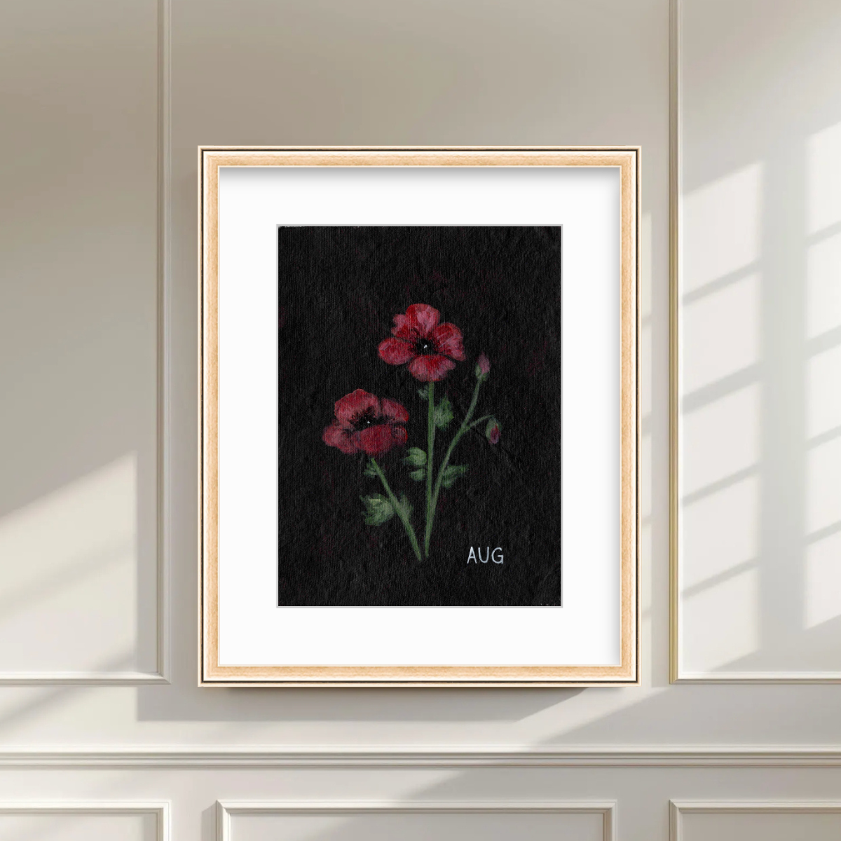 We Remember August Birth Flower Premium Fine Art Paper Print