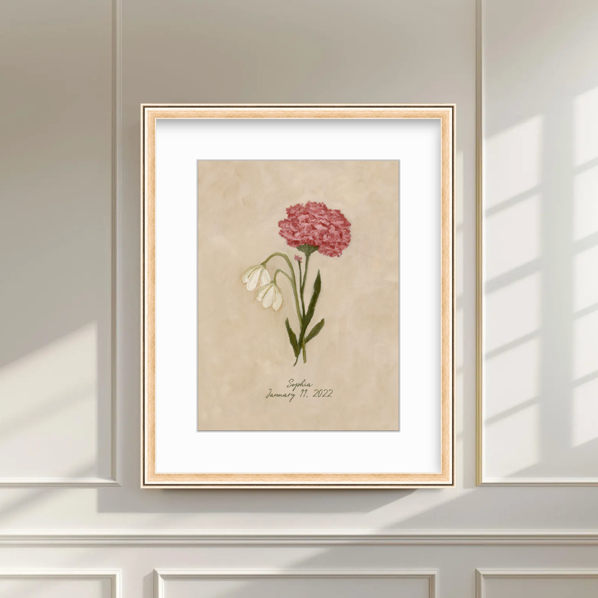January Birth Flower Premium Fine Art Paper Print