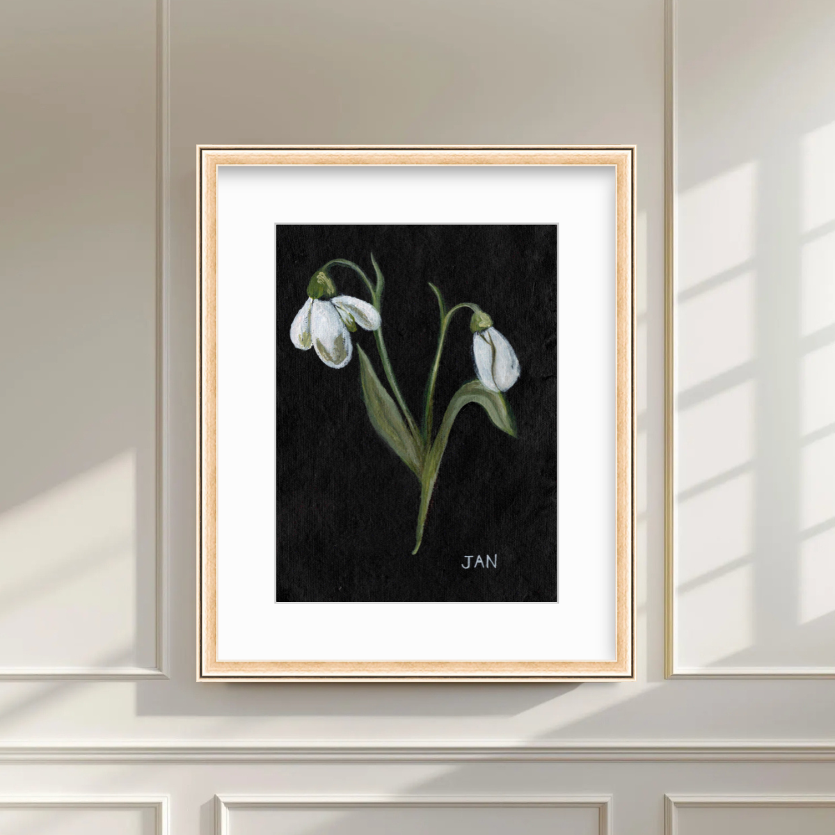 We Remember January Birth Flower Premium Fine Art Paper Print