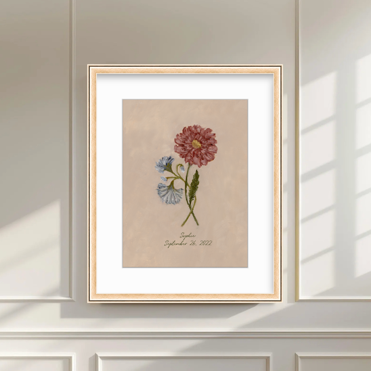September Birth Flower Premium Fine Art Paper Print
