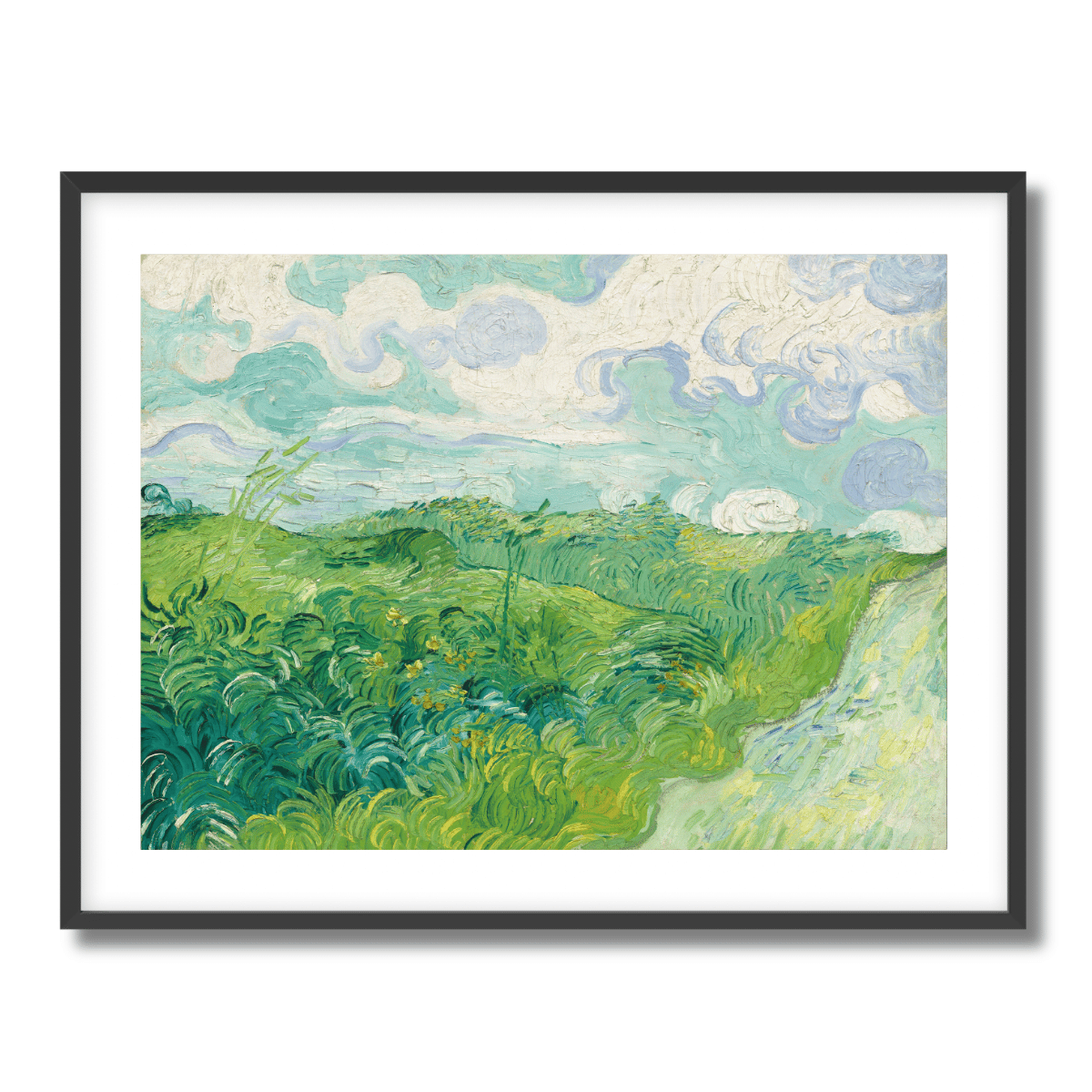 Green Wheat Fields by Vincent van Gogh 1890 Fine Art Paper Print