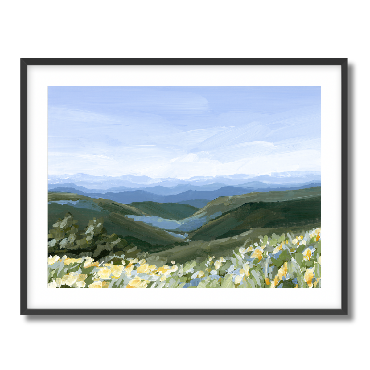 Blue Ridge in Bloom Fine Art Paper Print
