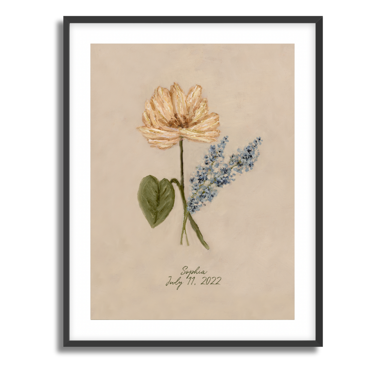 July Birth Flower Fine Art Paper Print