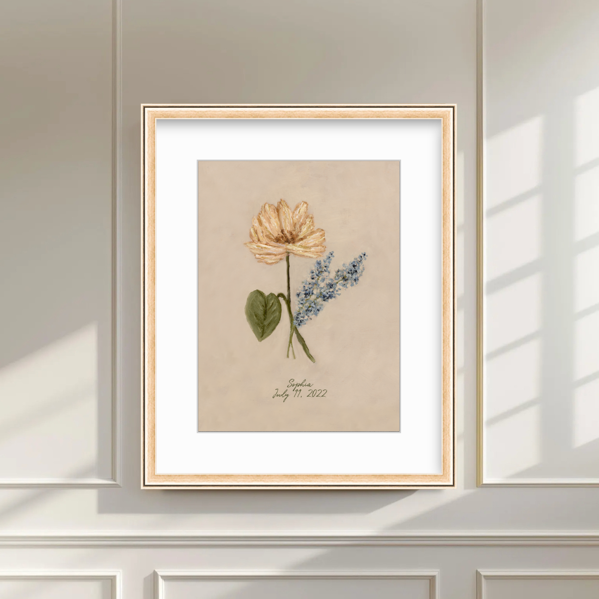 July Birth Flower Premium Fine Art Paper Print