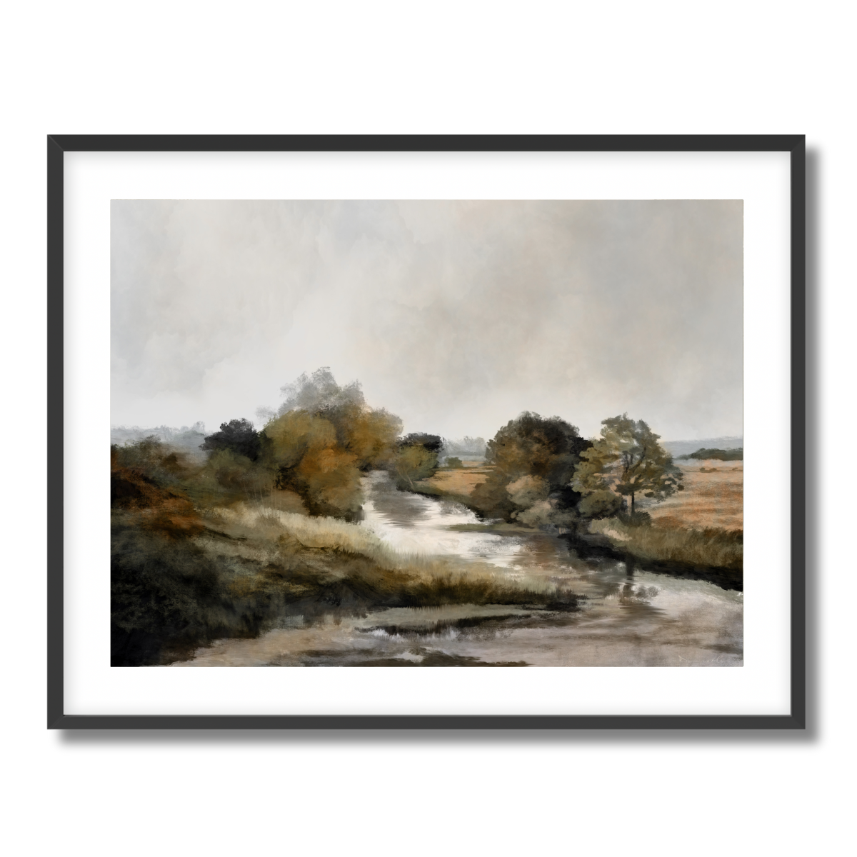 Autumn River Fine Art Paper Print