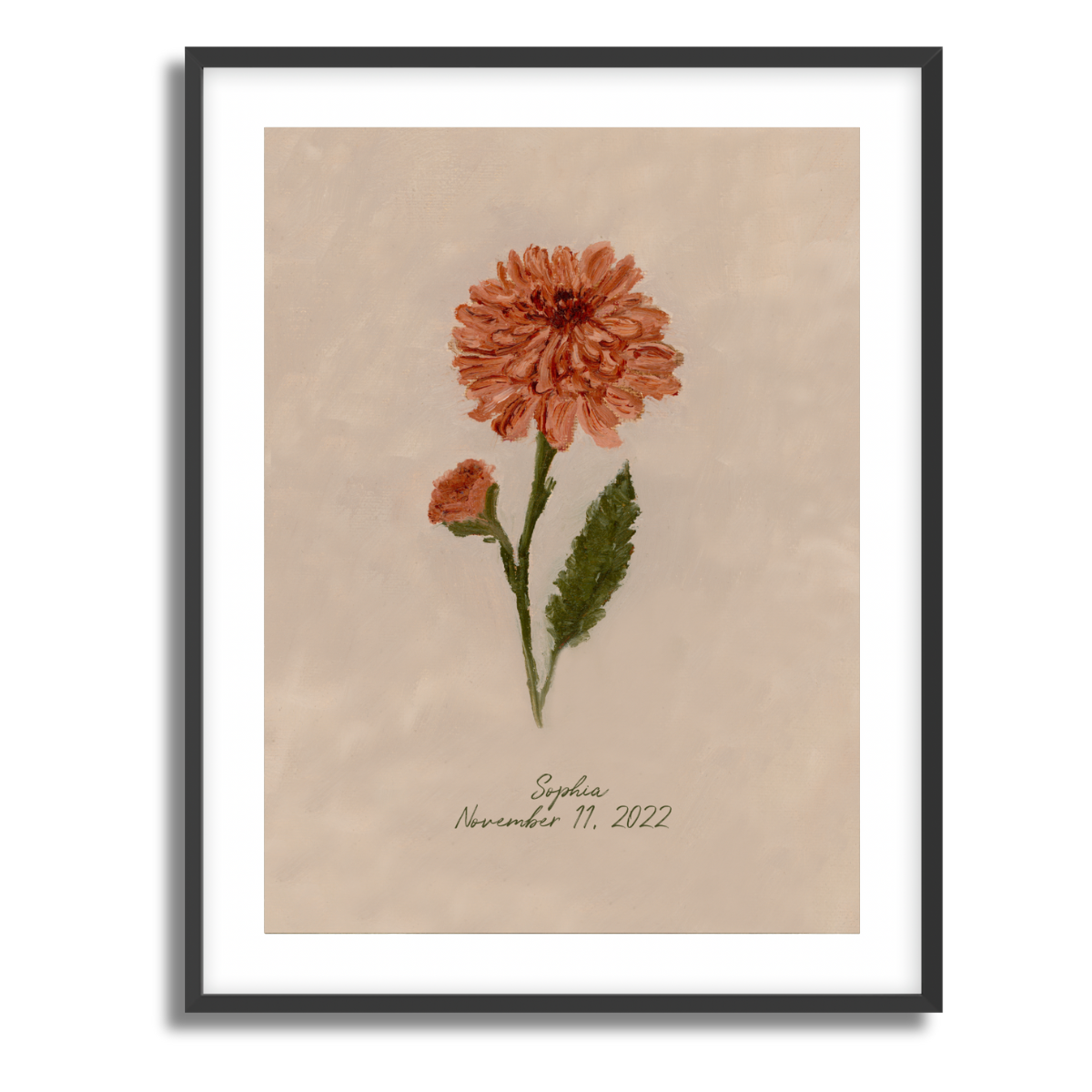 November Birth Flower Fine Art Paper Print