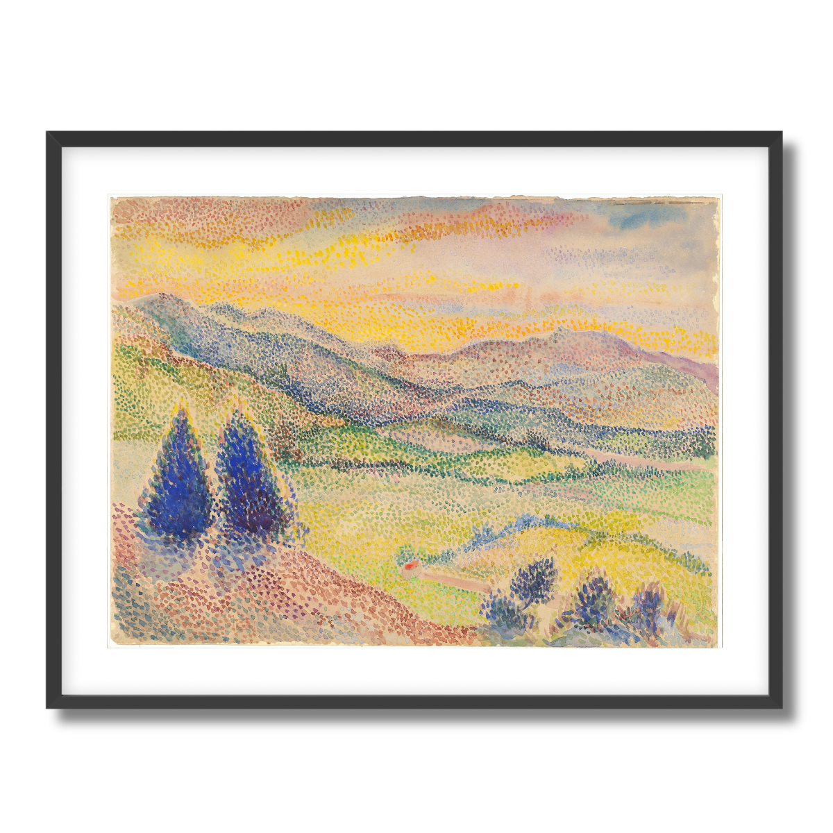 A Broad Valley at Sunset by Hippolyte Petitjean 1897 Fine Art Paper Print