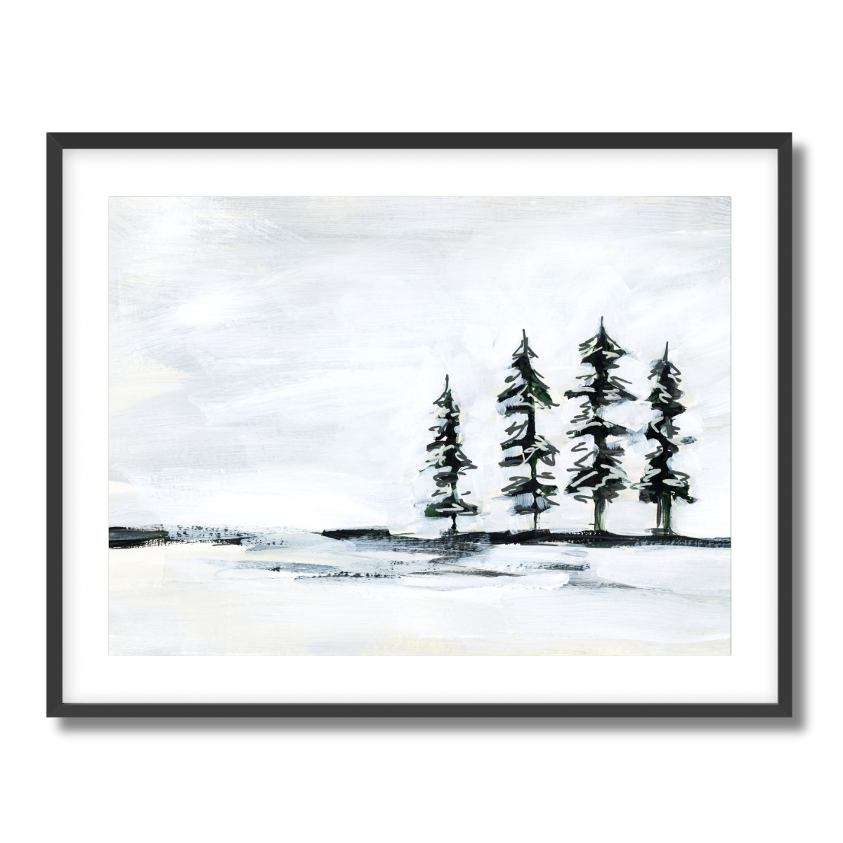 Winter Pines Fine Art Paper Print