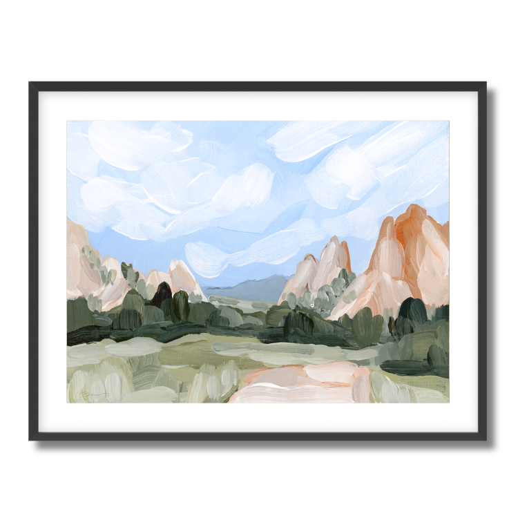 Red Rocks Fine Art Paper Print