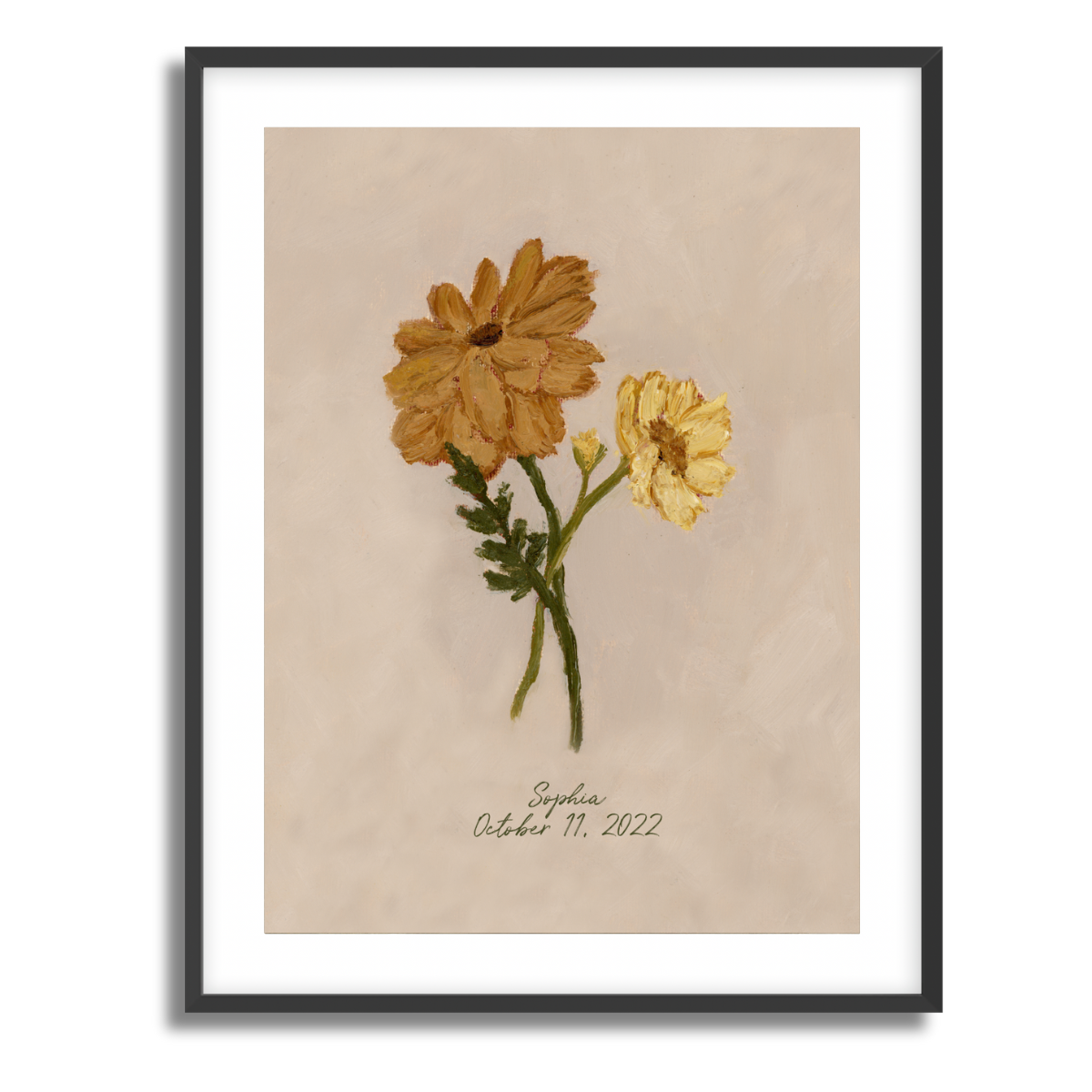 October Birth Flower Fine Art Paper Print | Giri Designs Wall Art