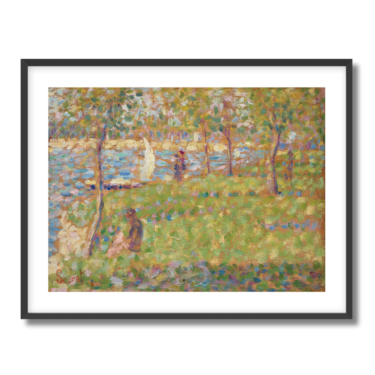 Study For La Grande Jatte by Georges Seurat 1884 Fine Art Paper Print