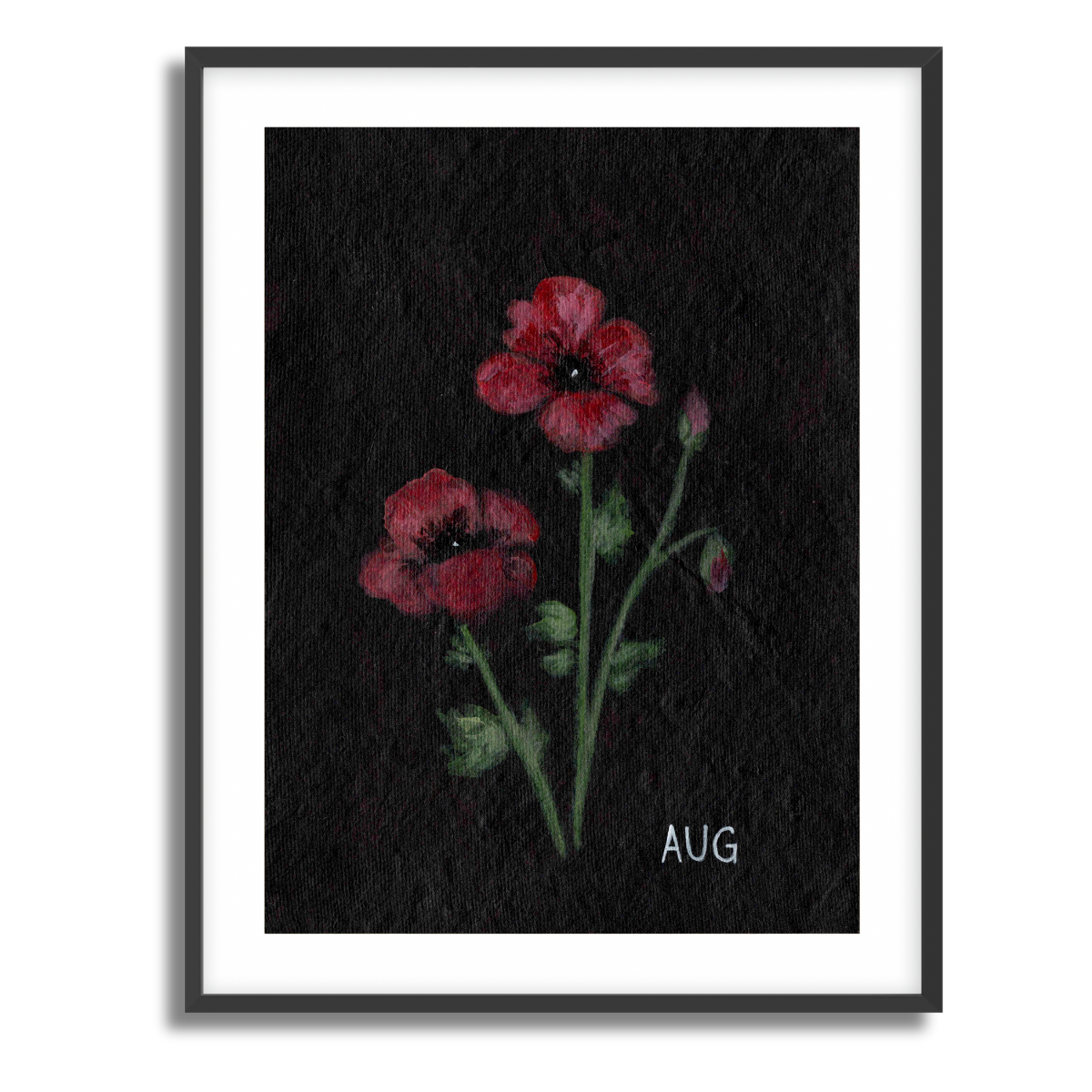 We Remember August Birth Flower Fine Art Paper Print