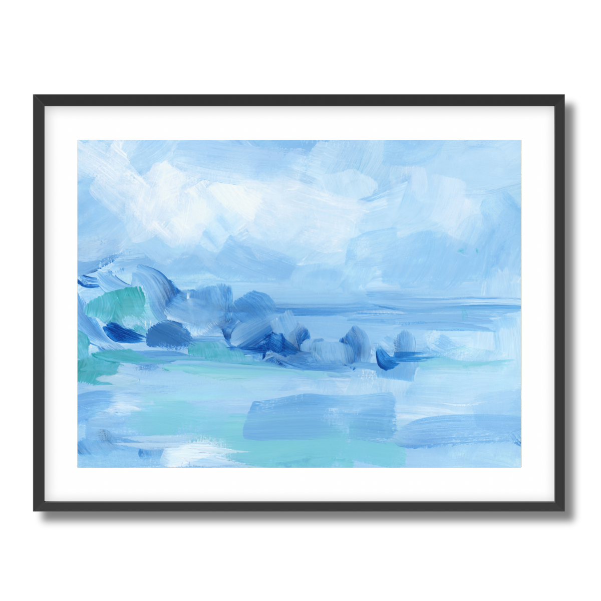 Blues Views Fine Art Paper Print