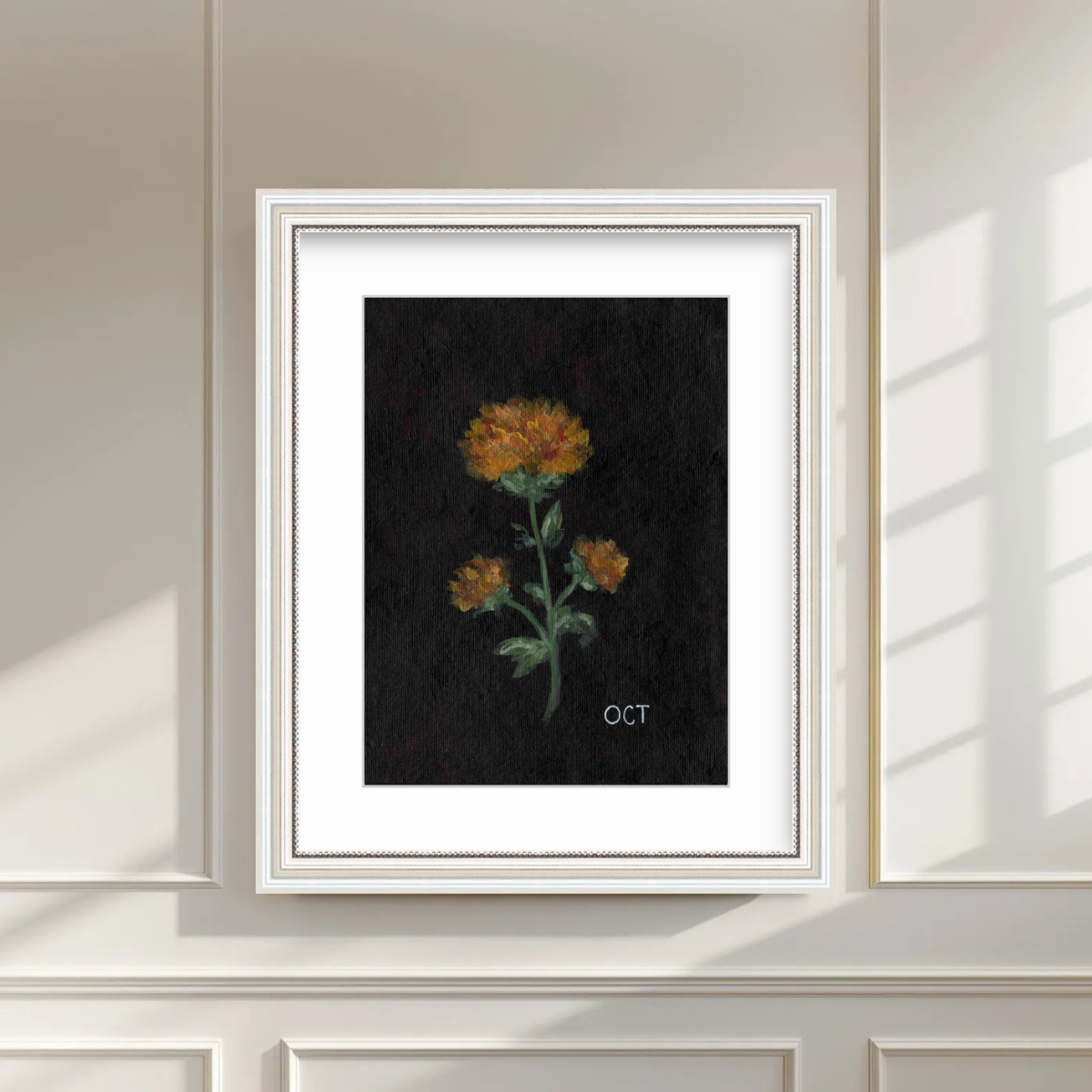 We Remember October Birth Flower Premium Fine Art Paper Print