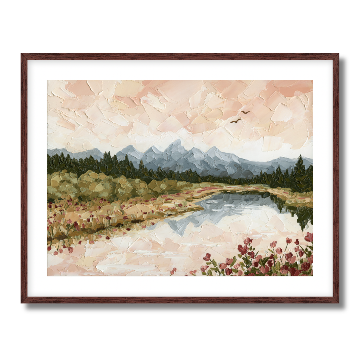 Teton Reflection Fine Art Paper Print