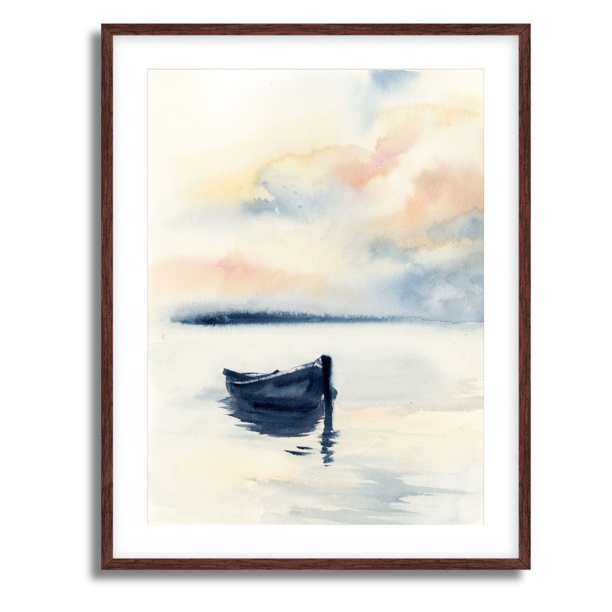 Lonely Boat Fine Art Paper Print