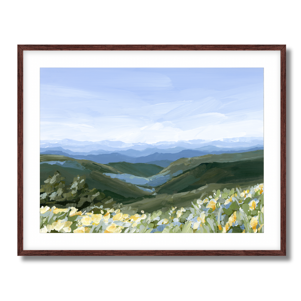 Blue Ridge in Bloom Fine Art Paper Print