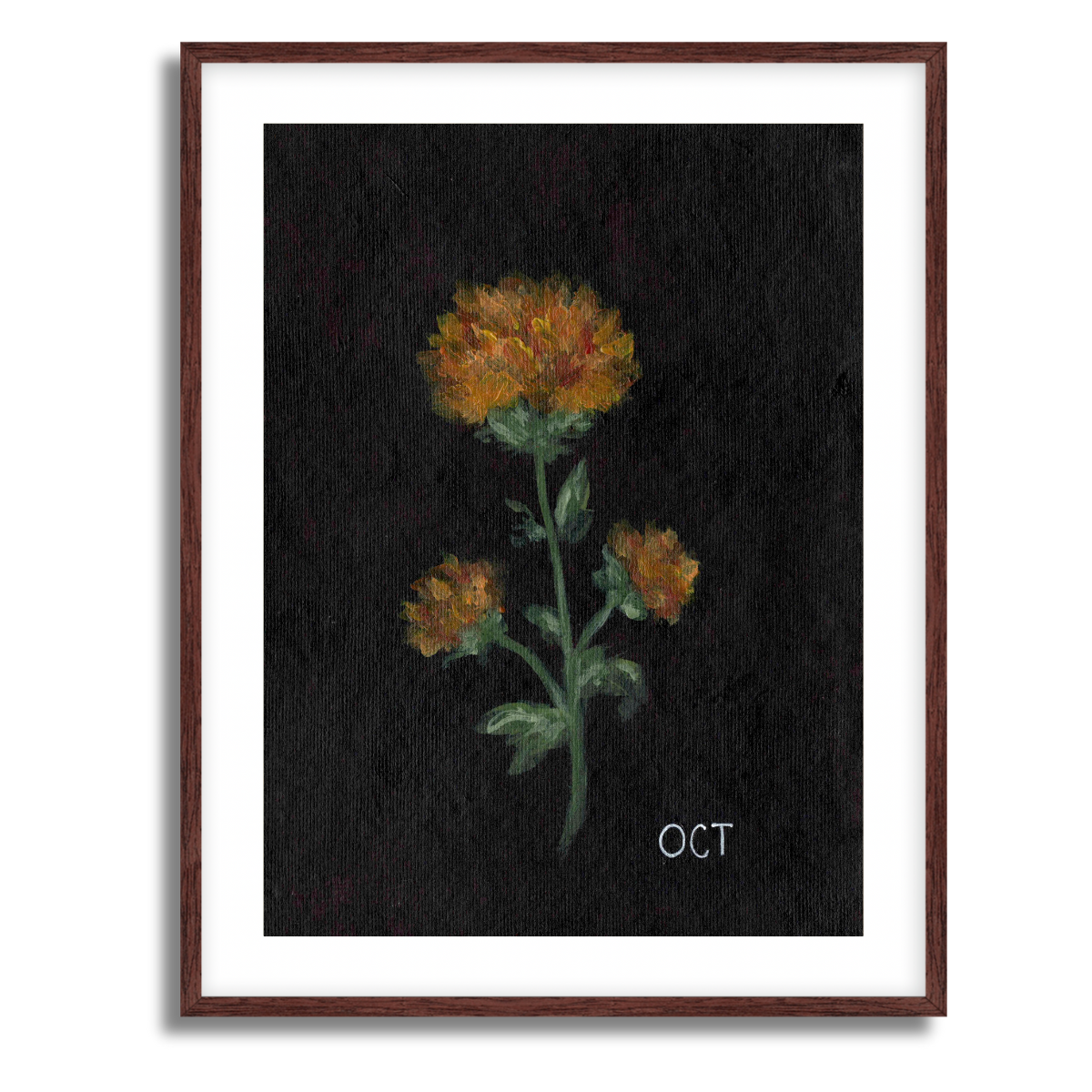 We Remember October Birth Flower Fine Art Paper Print