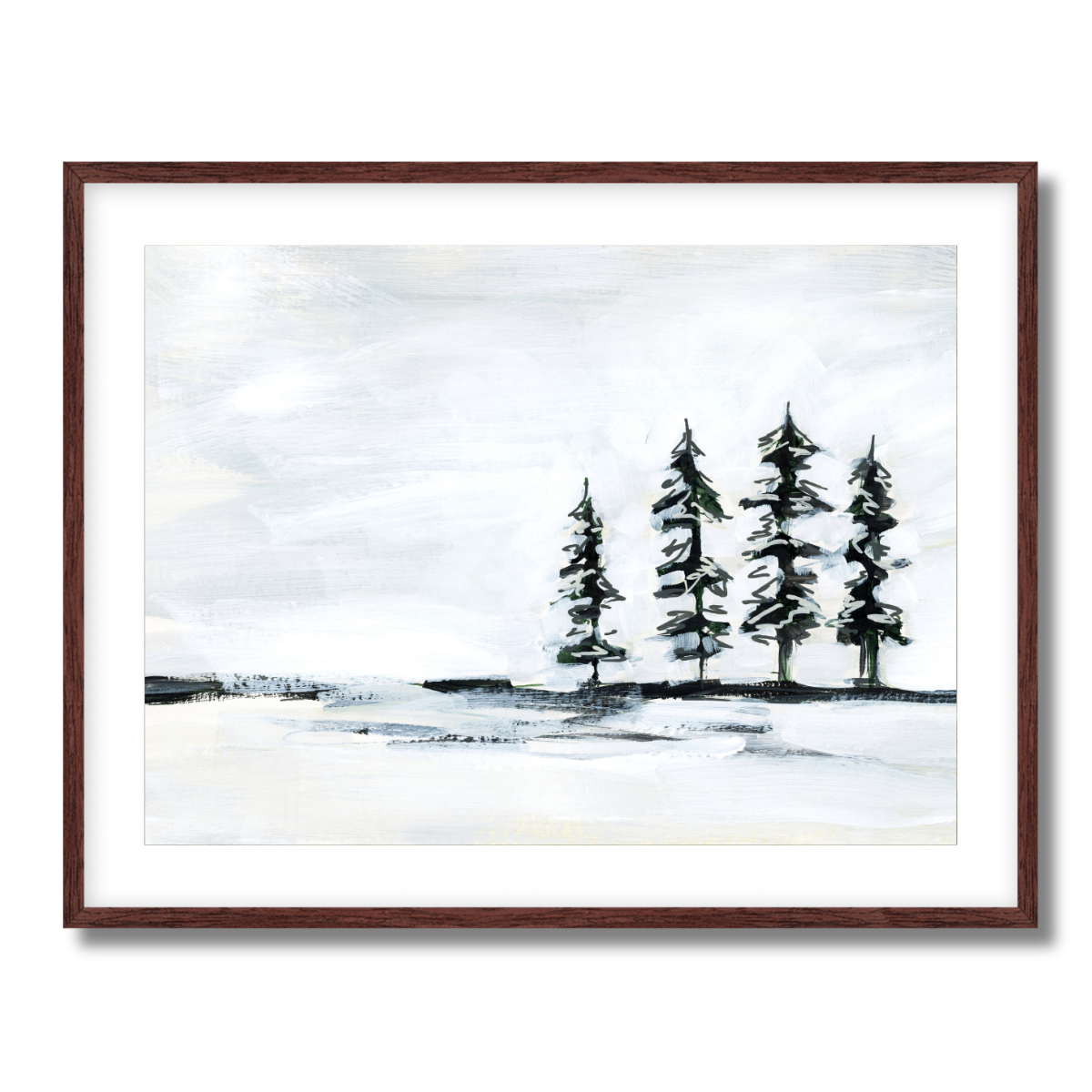 Winter Pines Fine Art Paper Print