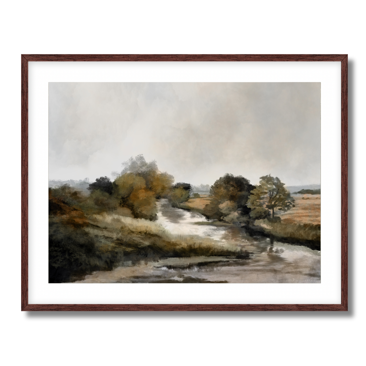 Autumn River Fine Art Paper Print