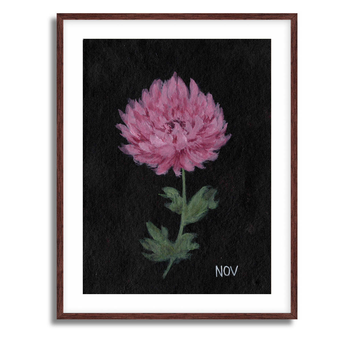 We Remember November Birth Flower Fine Art Paper Print