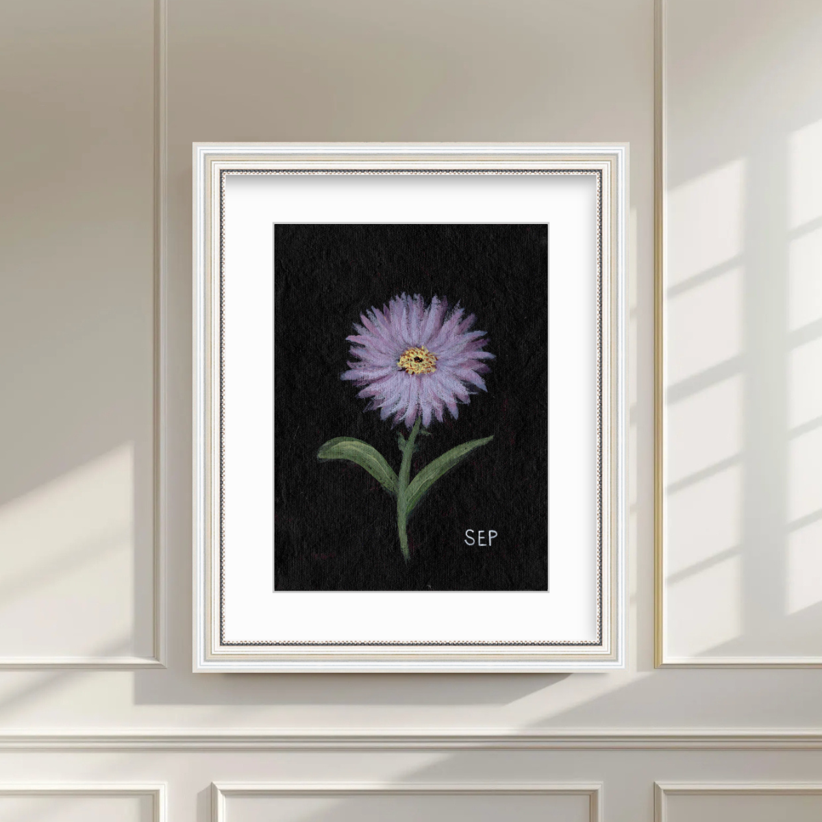 We Remember September Birth Flower Premium Fine Art Paper Print