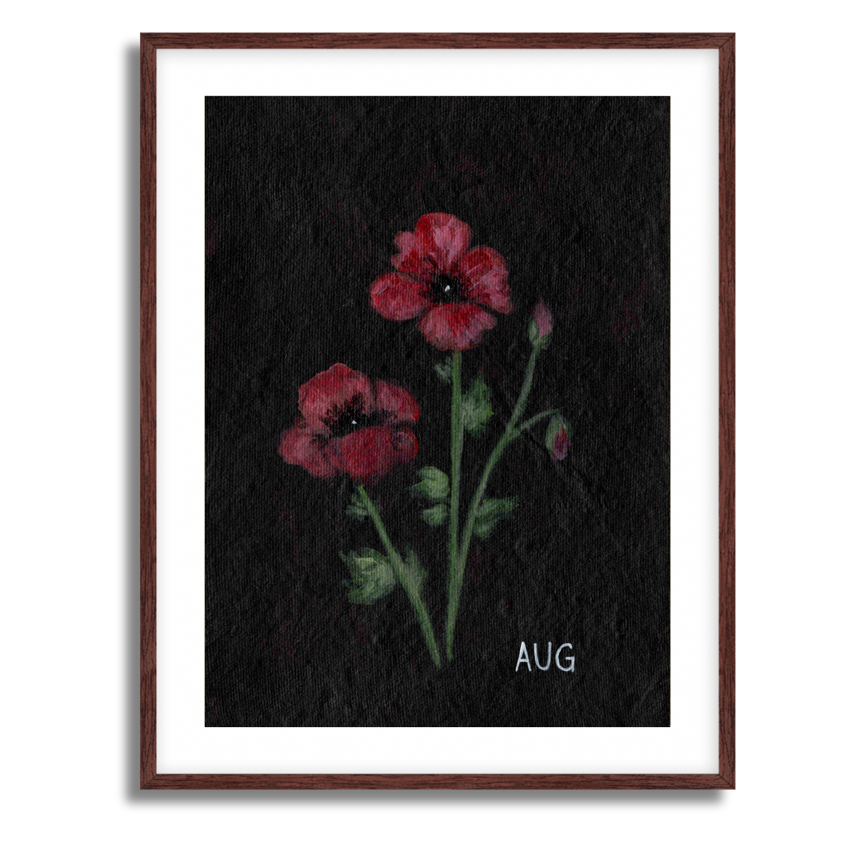 We Remember August Birth Flower Fine Art Paper Print