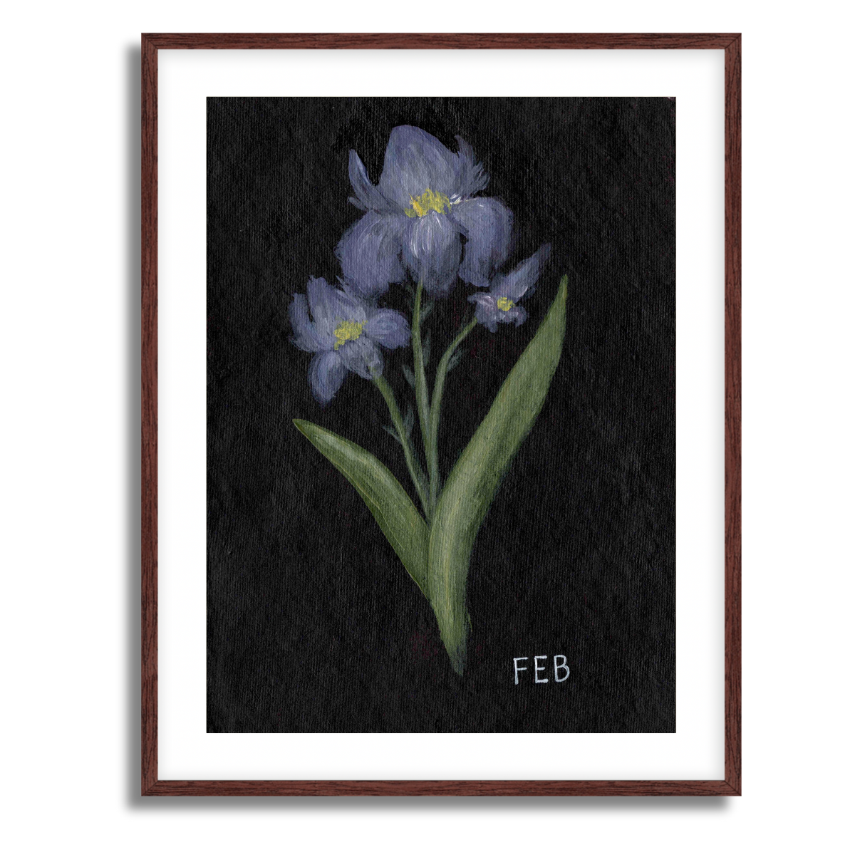 We Remember February Birth Flower Fine Art Paper Print
