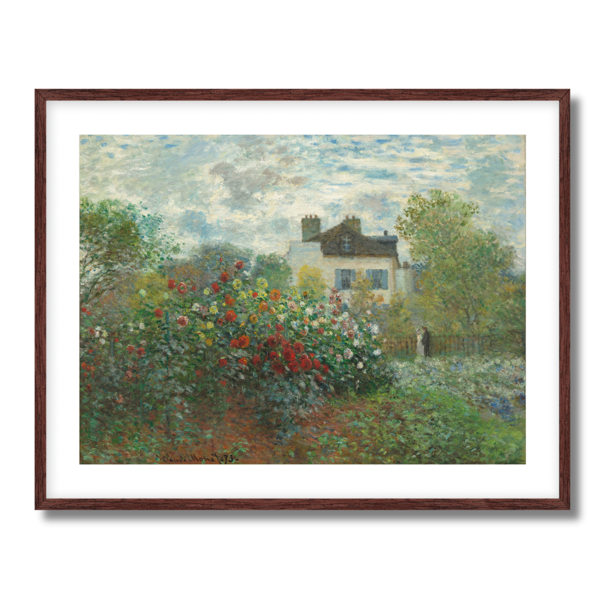 The Artists Garden in Argenteuil by Claude Monet 1873 Fine Art Paper Print