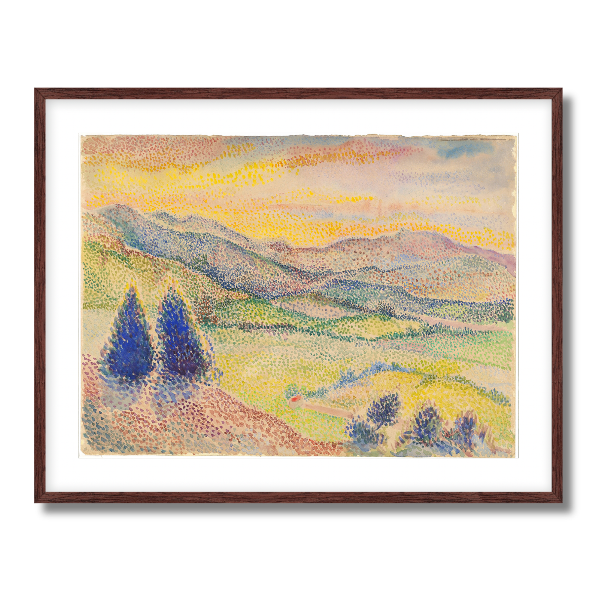 A Broad Valley at Sunset by Hippolyte Petitjean 1897 Fine Art Paper Print