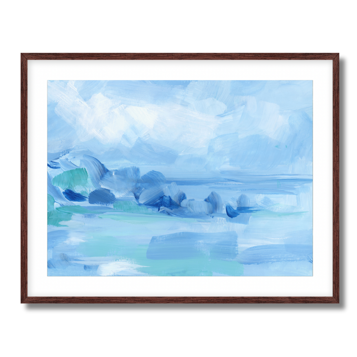 Blues Views Fine Art Paper Print