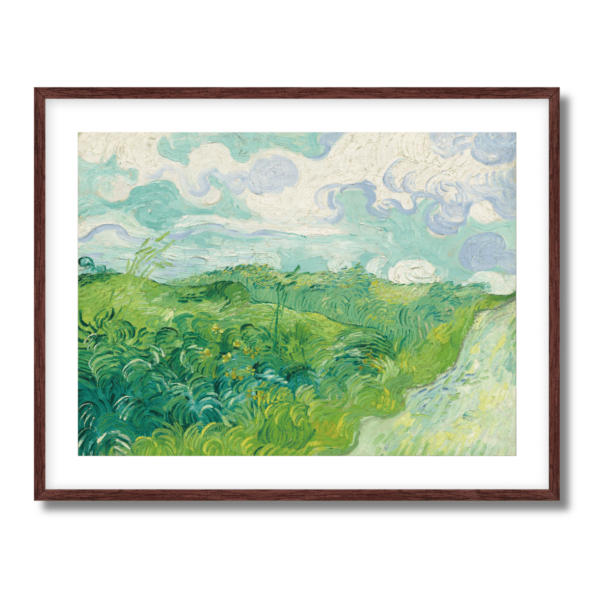 Green Wheat Fields by Vincent van Gogh 1890 Fine Art Paper Print