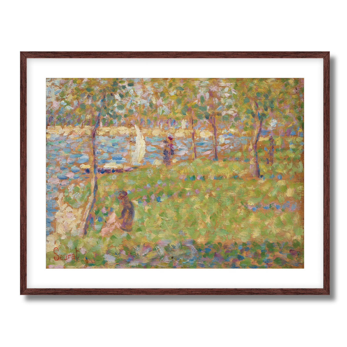 Study For La Grande Jatte by Georges Seurat 1884 Fine Art Paper Print