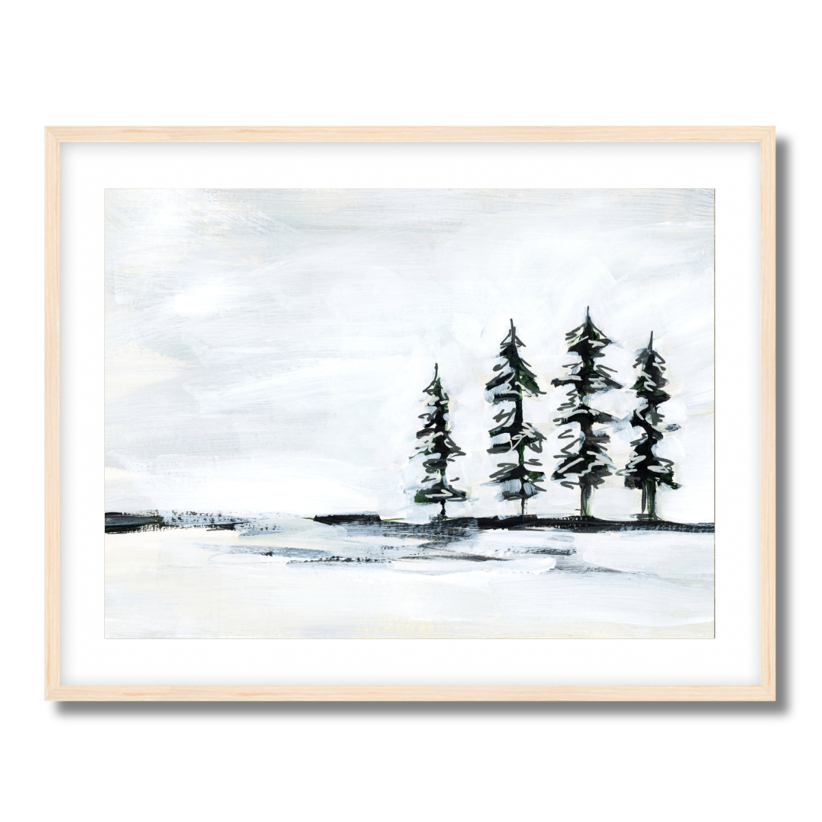 Winter Pines Fine Art Paper Print