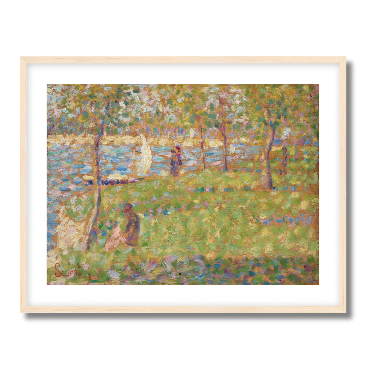 Study For La Grande Jatte by Georges Seurat 1884 Fine Art Paper Print