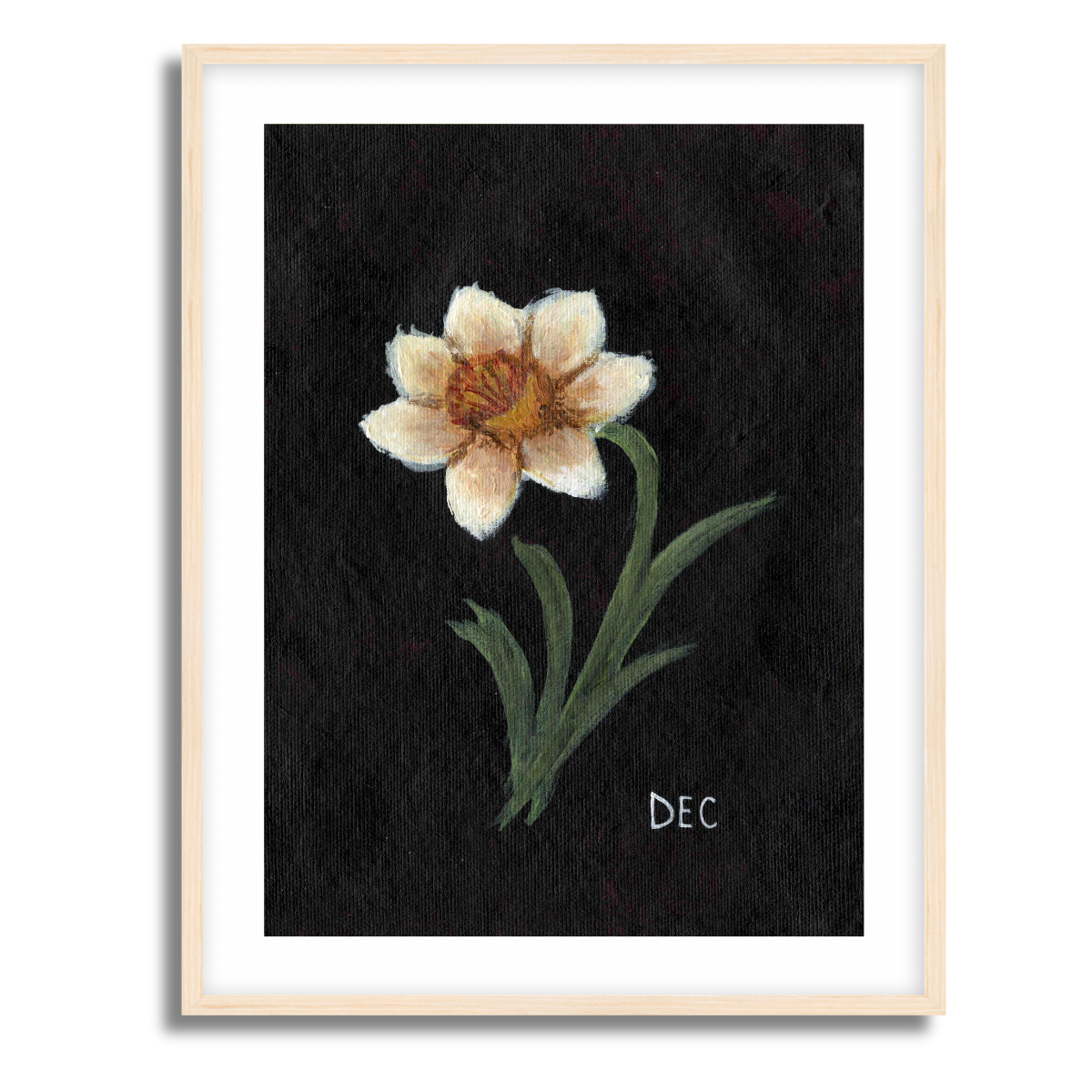 We Remember December Birth Flower Fine Art Paper Print