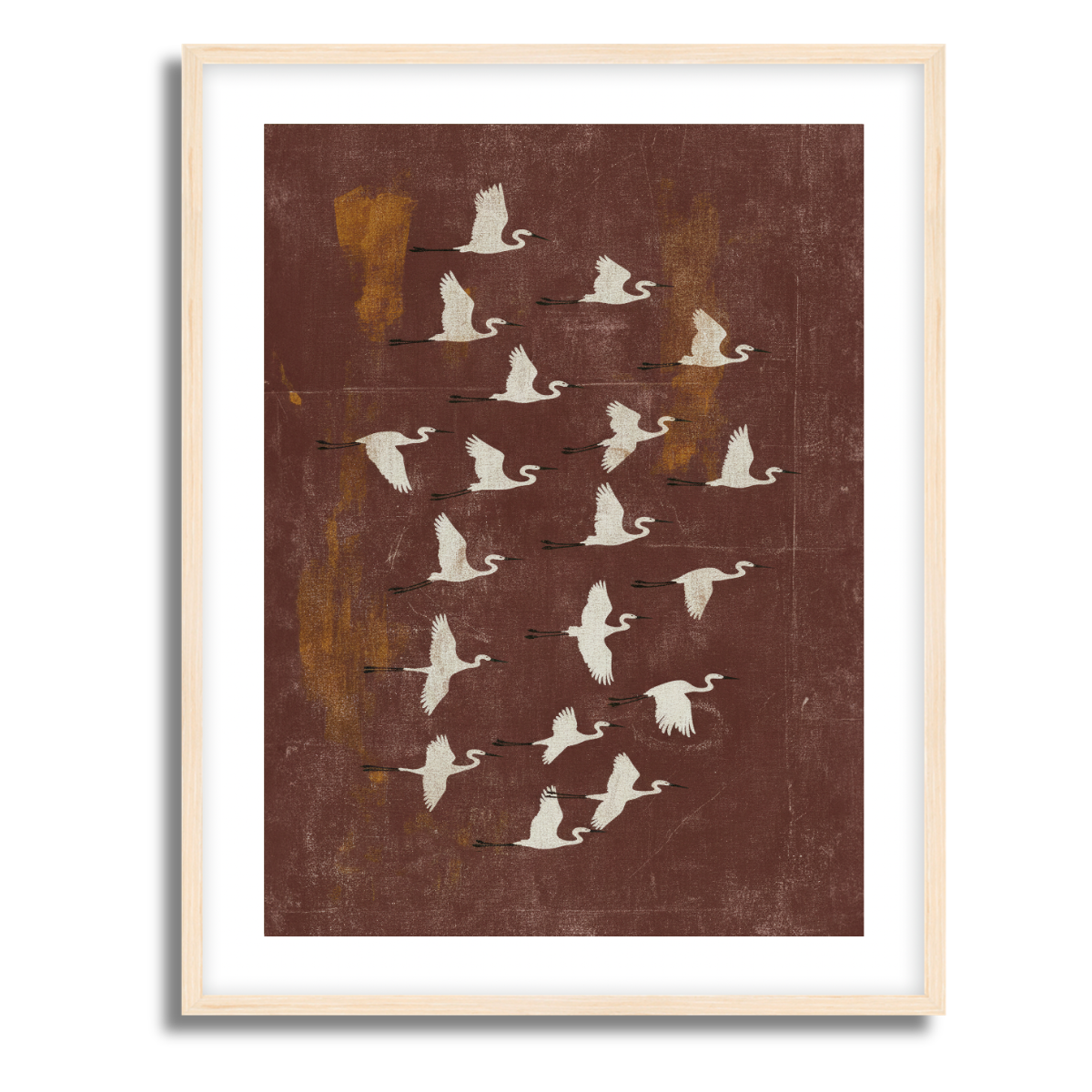 Herons Flock Fine Art Paper Print