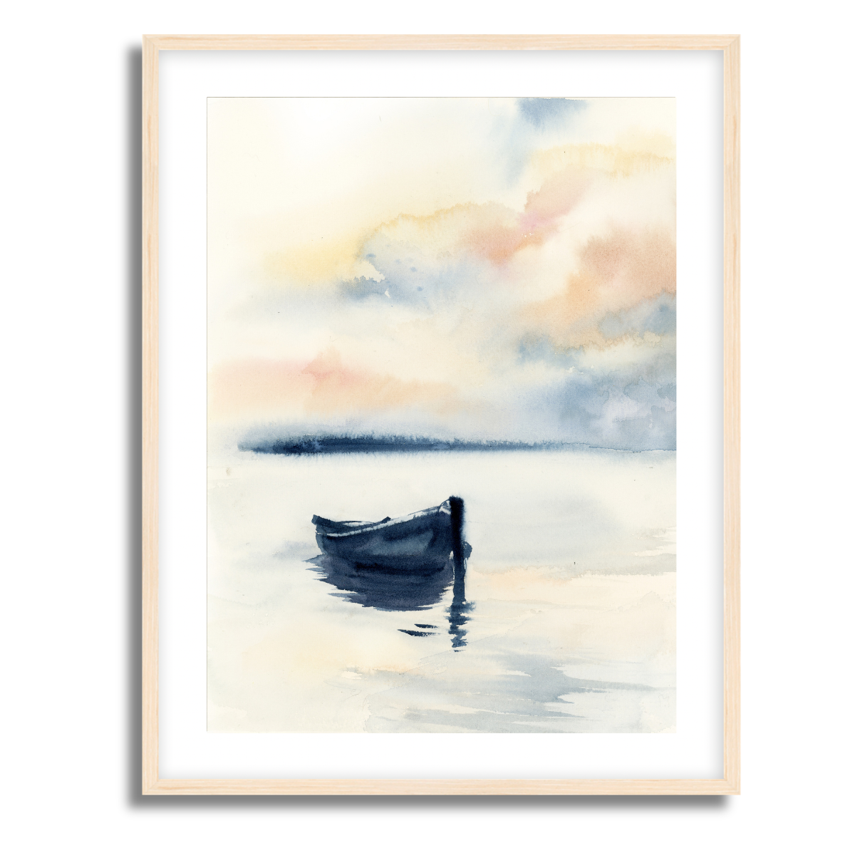 Lonely Boat Fine Art Paper Print