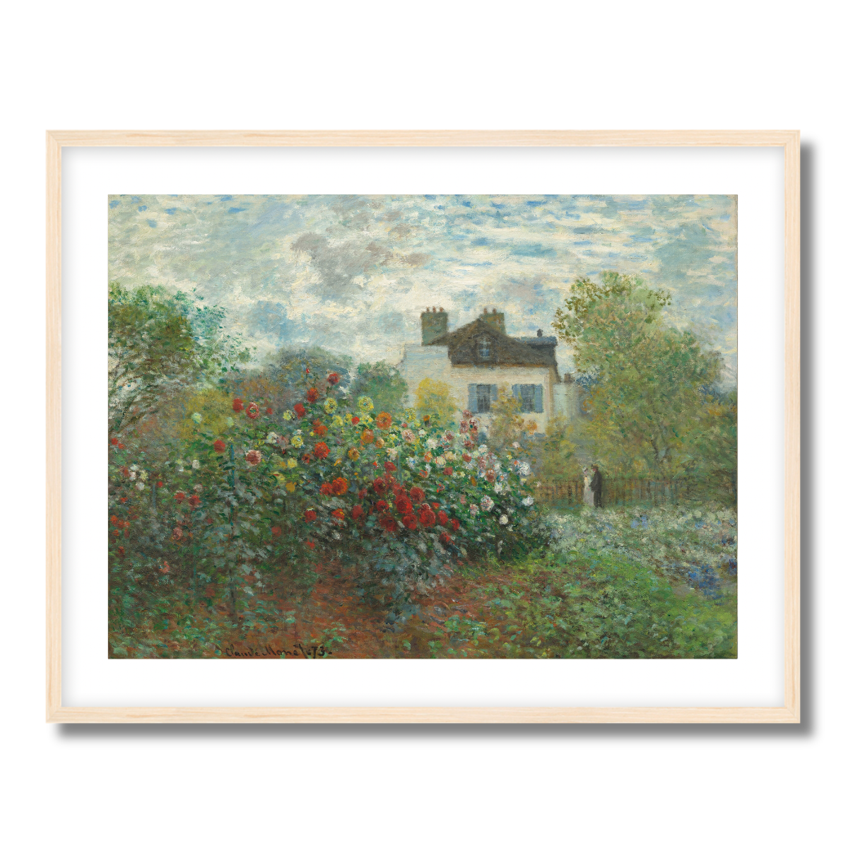 The Artists Garden in Argenteuil by Claude Monet 1873 Fine Art Paper Print