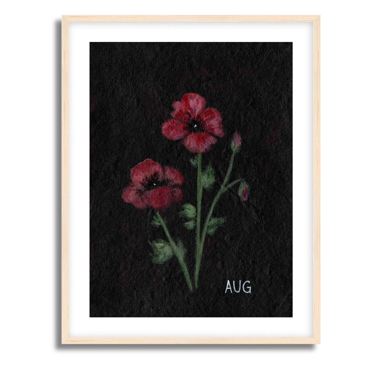 We Remember August Birth Flower Fine Art Paper Print