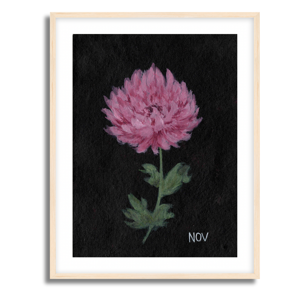 We Remember November Birth Flower Fine Art Paper Print