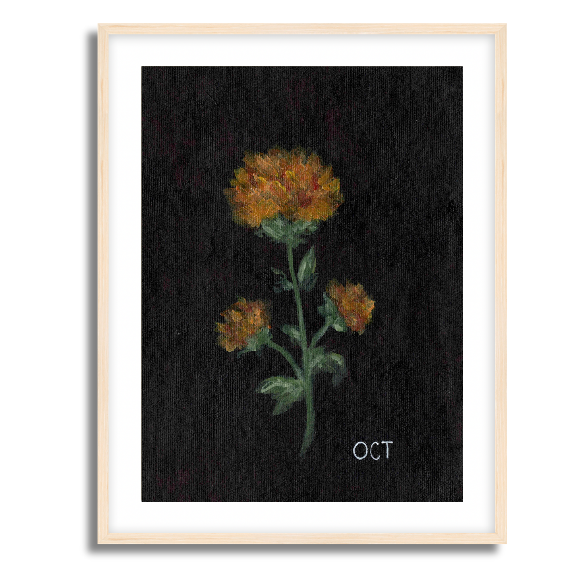 We Remember October Birth Flower Fine Art Paper Print