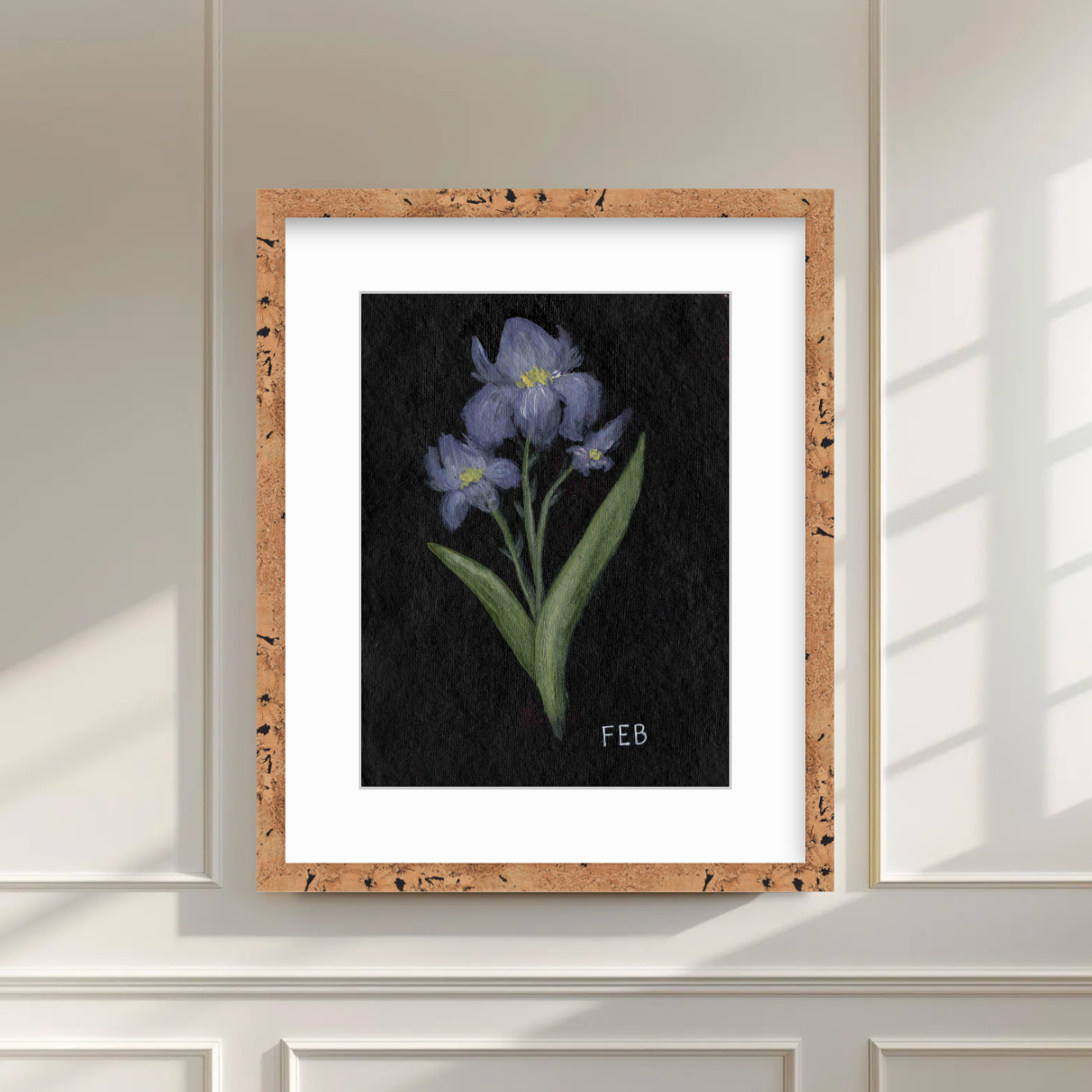 We Remember February Birth Flower Premium Fine Art Paper Print