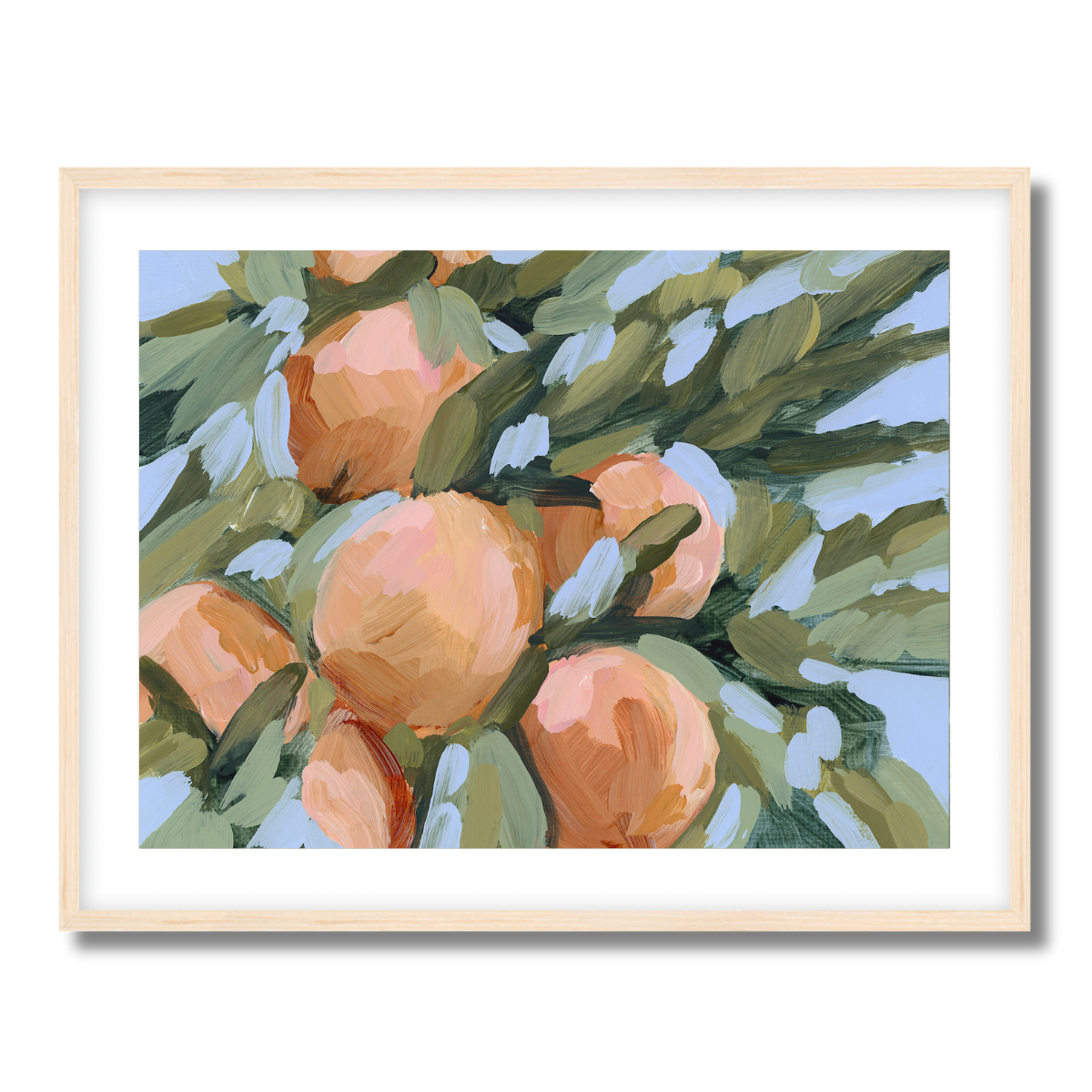 Peach Tree Fine Art Paper Print