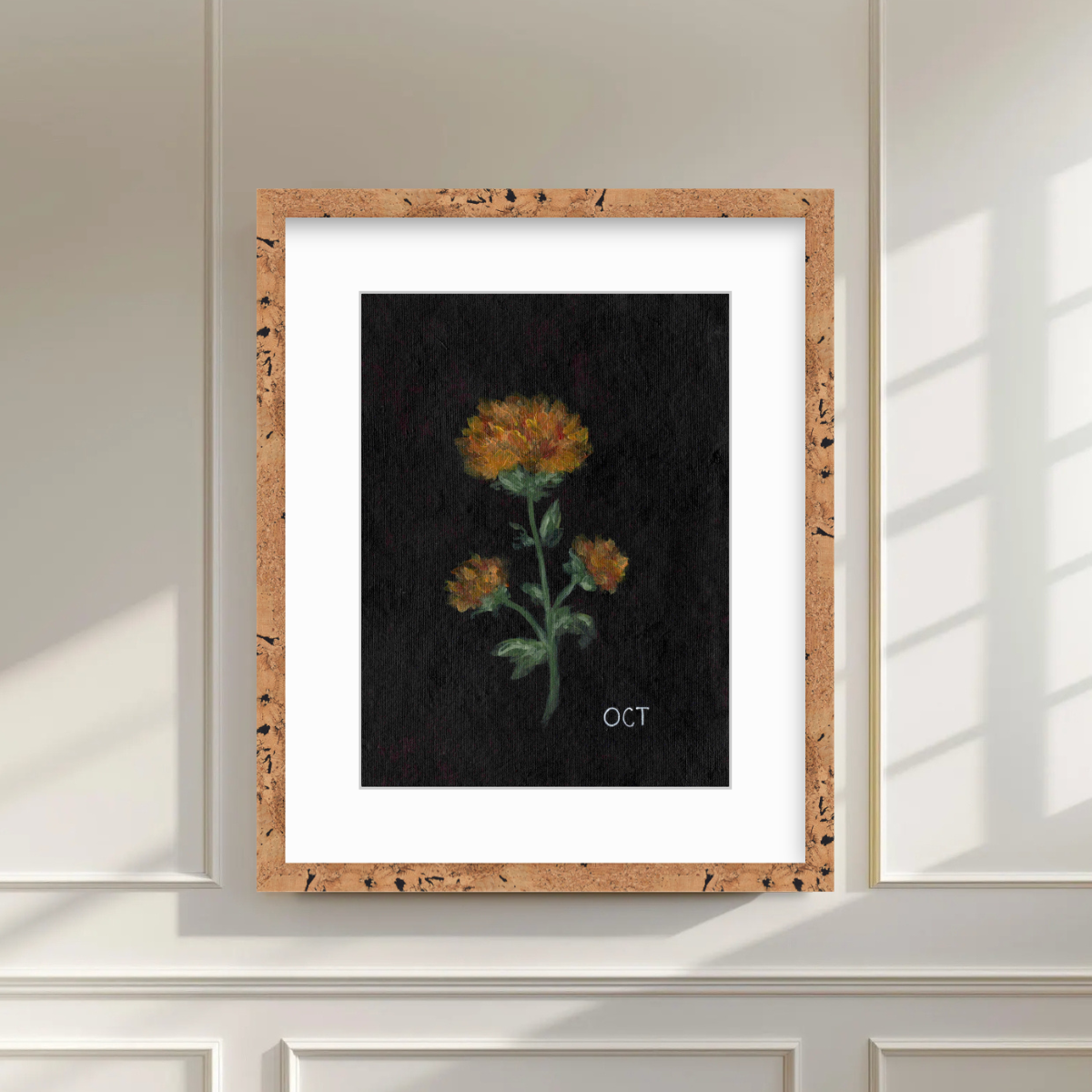 We Remember October Birth Flower Premium Fine Art Paper Print